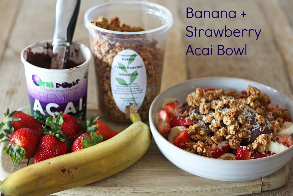 banana + strawberry acai bowl - Adoring Kitchen