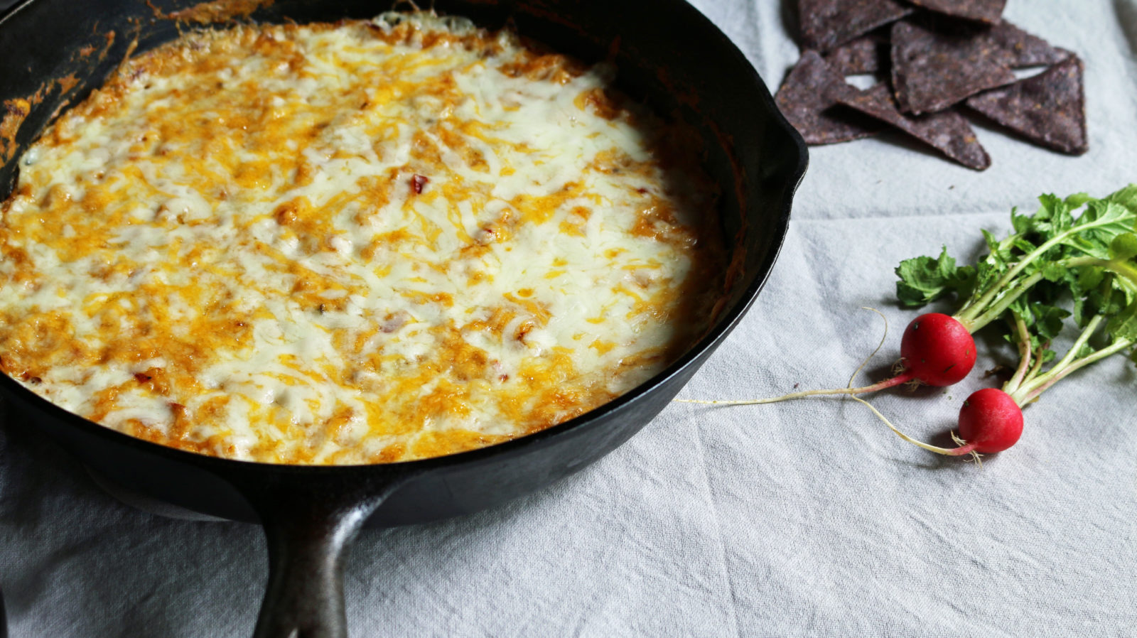 Skillet Butternut + Chipotle Queso Fundido